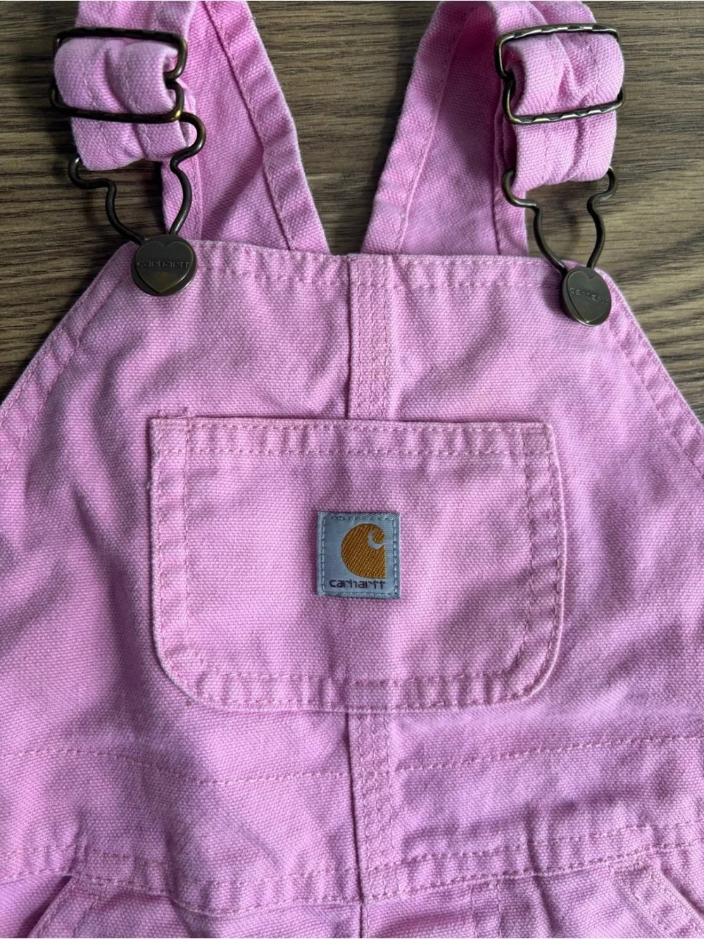 Carhartt Pink Toddler Overalls with Adjustable Straps